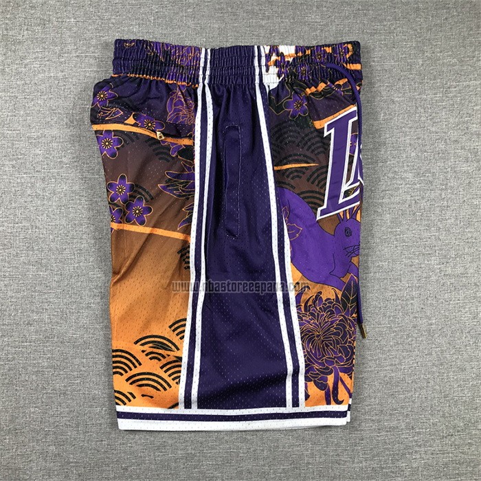 Pantalone Los Angeles Lakers Lunar New Year Mitchell & Ness Just Don Amarillo